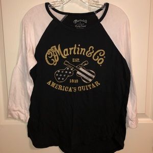 3/4 sleeve Martin guitar tee